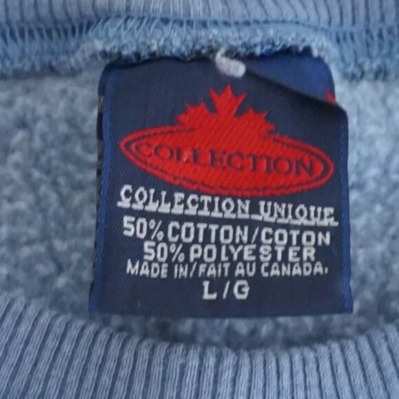 Collection Blue Magnetawan Wildlife Outdoor Cotton Blend Crewneck Sweatshirt L - Picture 9 of 10